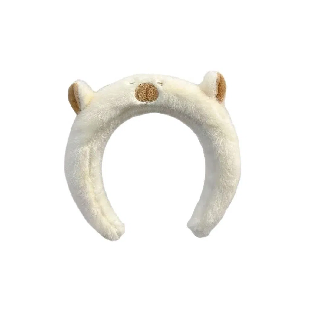 希铃 卡皮巴拉 高级感 毛绒可爱风 涤纶 发箍 女款