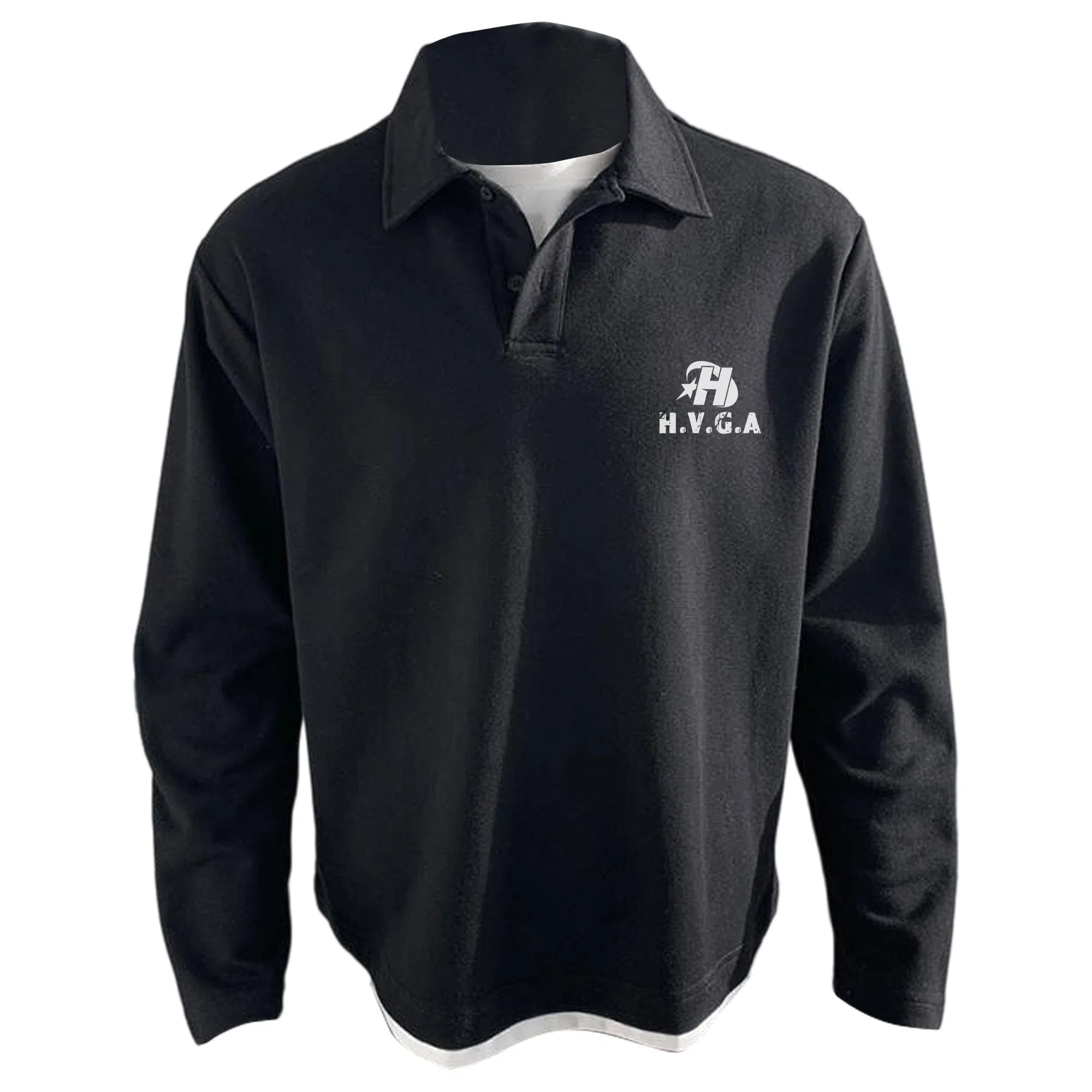 H.V.G.A logocleanfitallgreyPolo