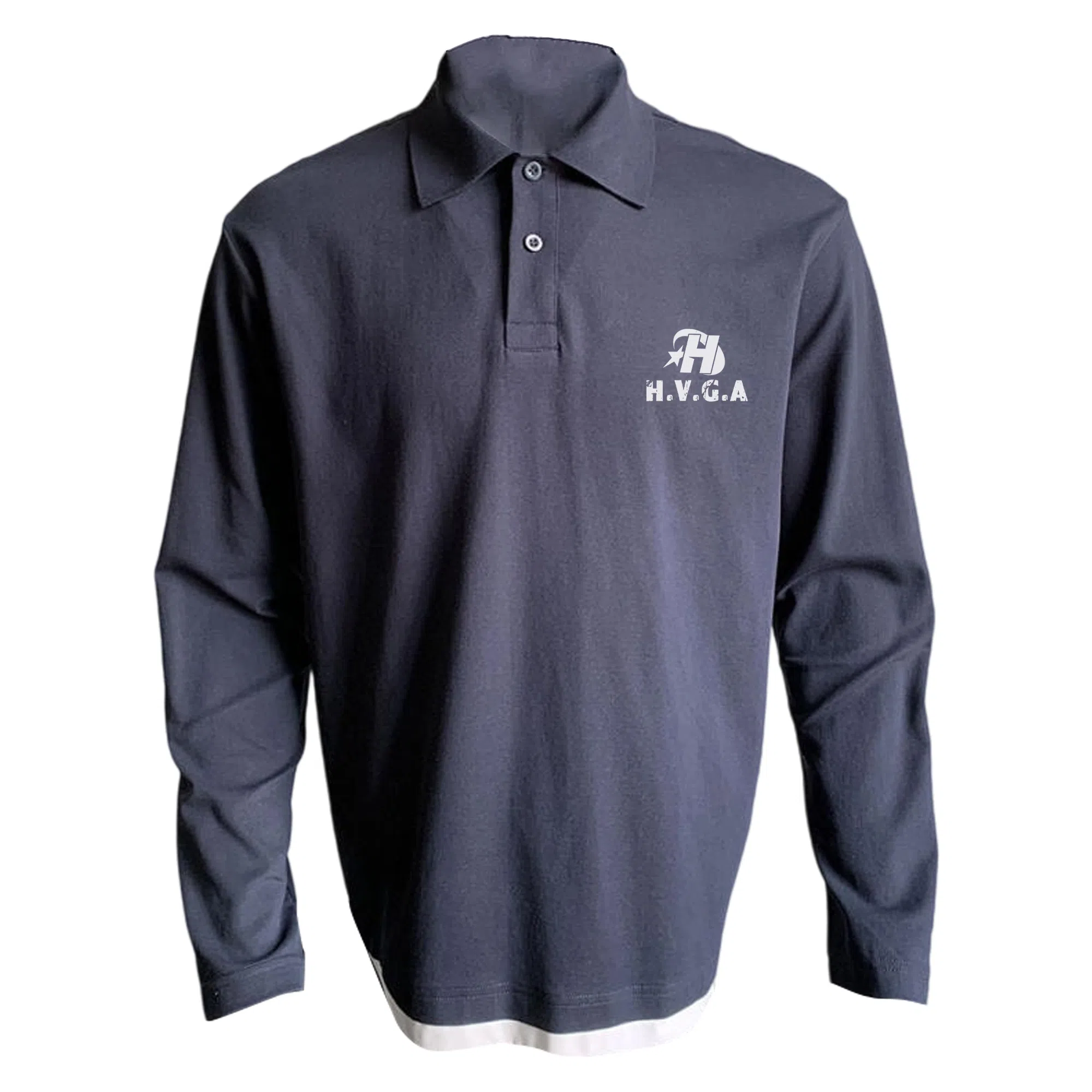 H.V.G.A logocleanfitallgreyPolo