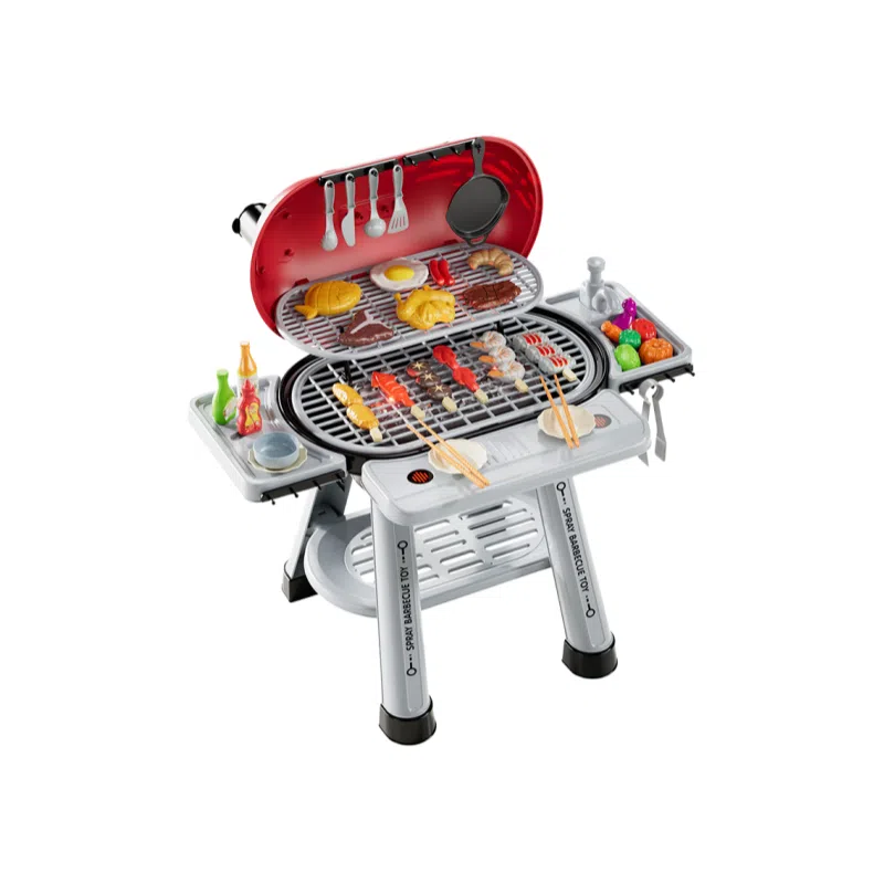 咕轹 喷雾烧烤炉 户外室内互动 按压出水仿真做饭 过家家玩具