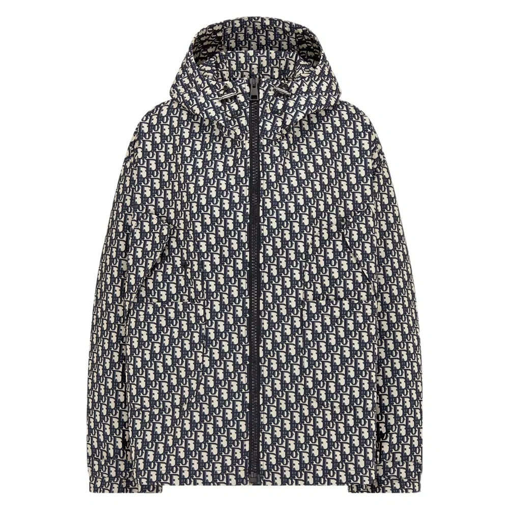 Dior SS23 Logo Zip Hoodie Blue