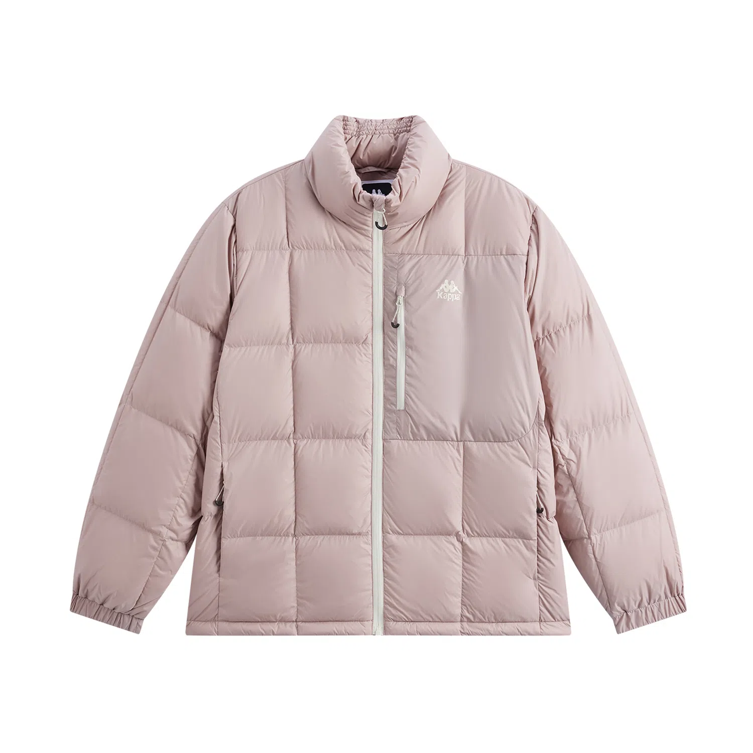 Kappa Player Winter Puffer Jacket Gray Rose Pink