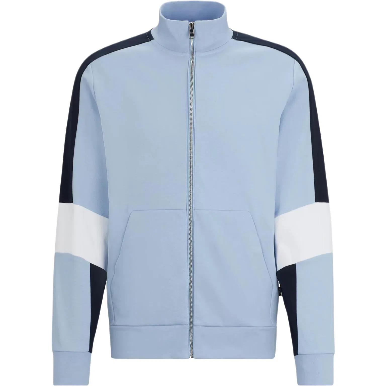 HUGO BOSS Cotton-Blend Zip-Up Sweatshirt With Colour-Blocking