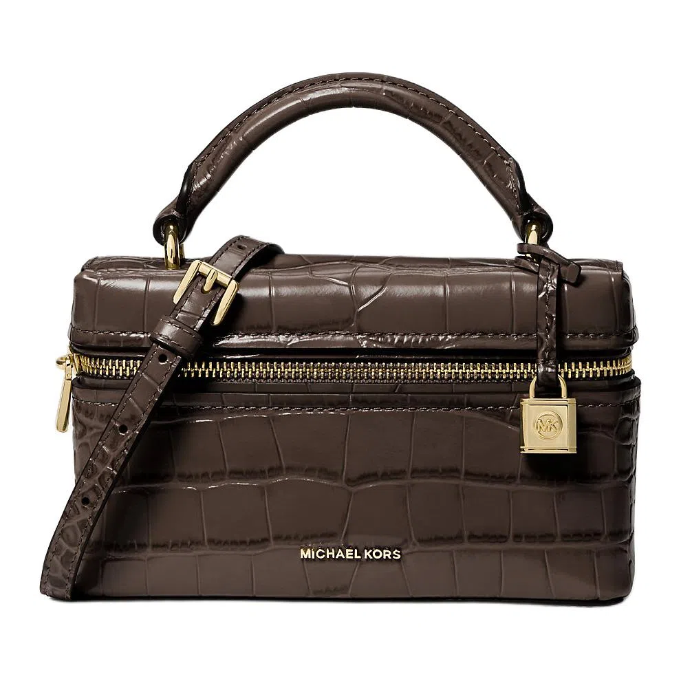 Michael Kors Jana Lock Mini Tote Chocolate