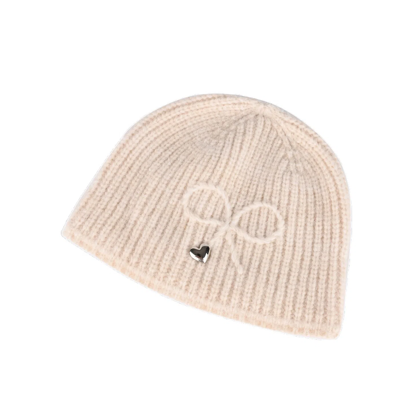 氧气樱桃 韩版蝴蝶结针织帽保暖防寒显脸小仿羊毛包头帽套头#好运 腈纶 绒线帽 男女同款情侣款