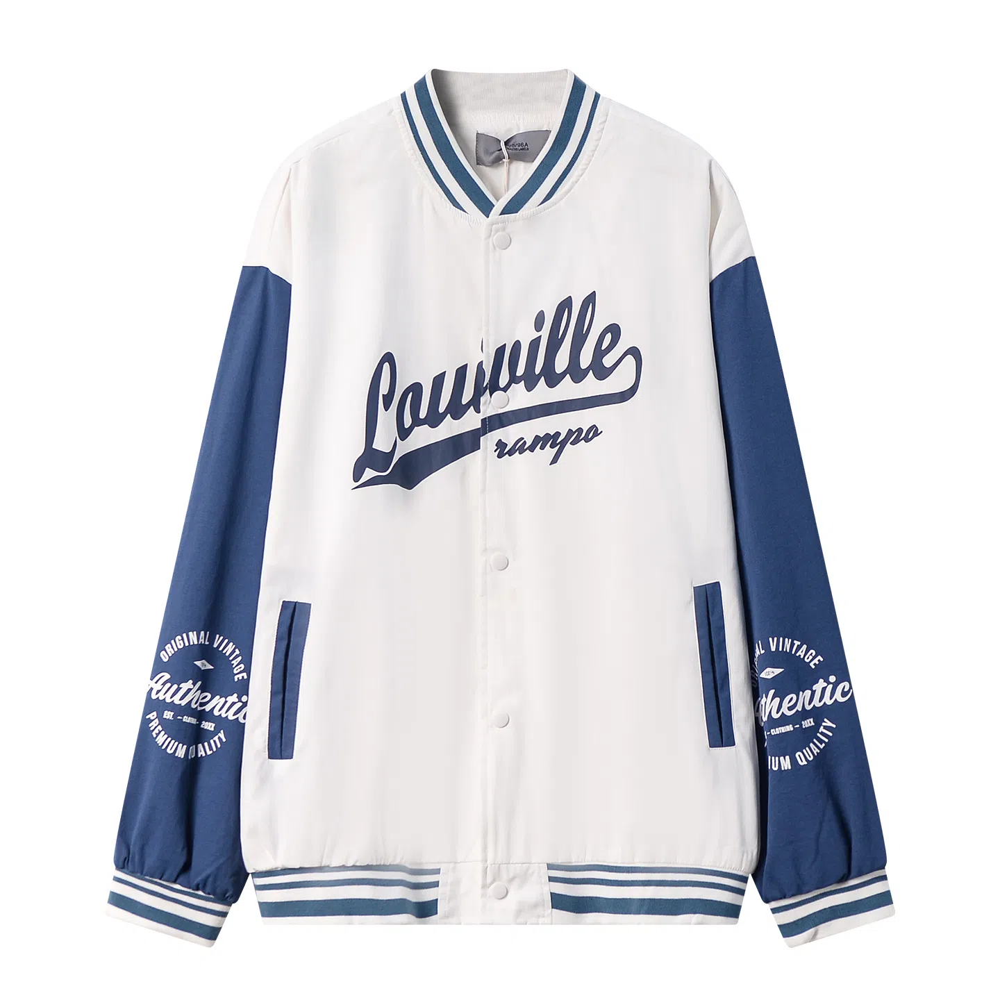 乱步 美式拼色港风运动宽松学生韩版夹克外套 男女同款