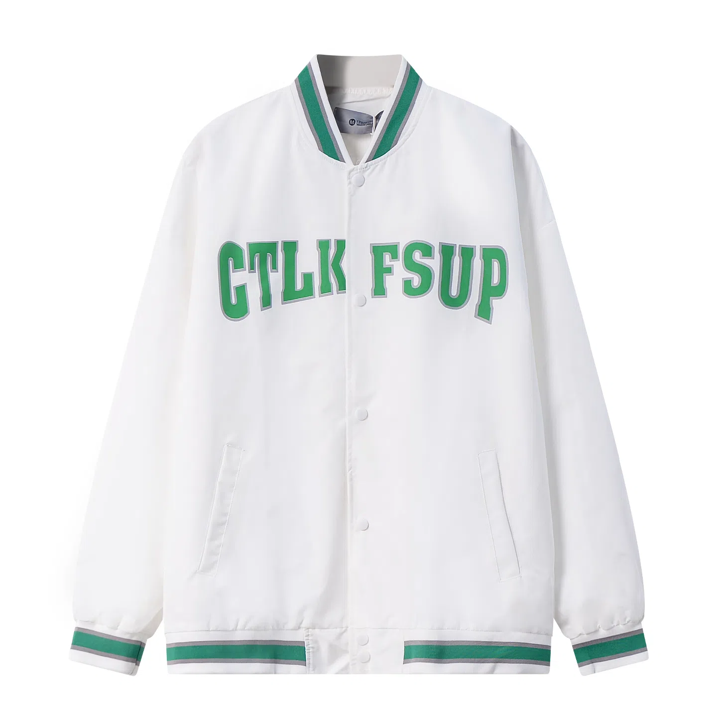 乱步 美式拼色港风运动宽松学生韩版夹克外套 男女同款