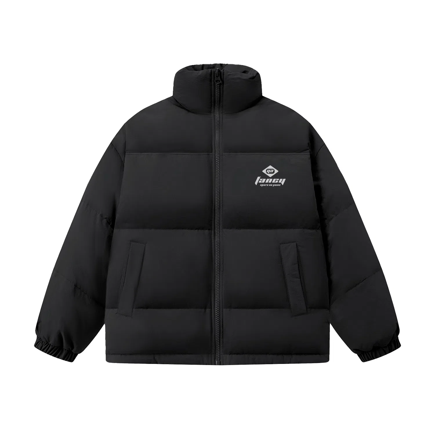 鸭鸭 经典暖冬系列 青少年冬季基础款简约字母数字印花设计感百搭休闲学生党好物防寒保暖显瘦显高拉链纽扣立领羽绒服 男女同款