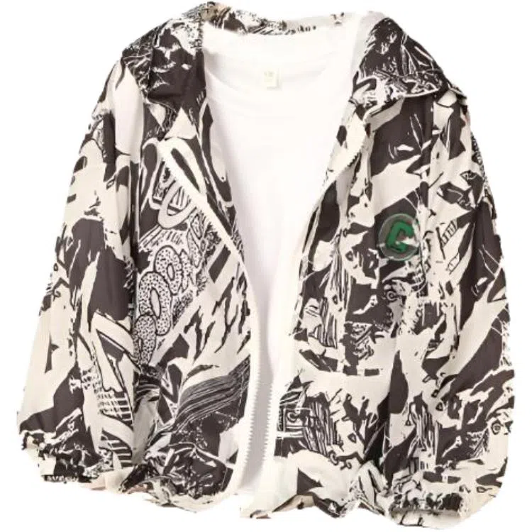 十月妈咪 漫画轻薄夹克 儿童款 黑色