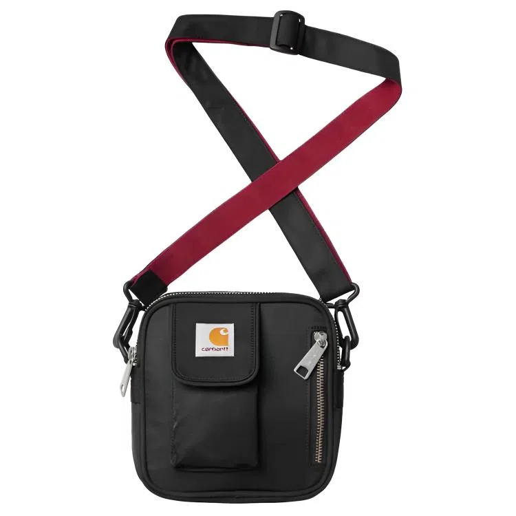 Carhartt WIP Nylon Crossbody Bag Small Black Red