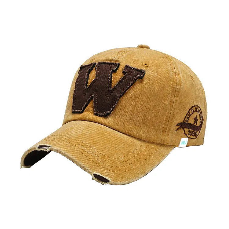 心水好物 美式复古棒球帽子水洗做旧牛仔布料防晒遮阳帽 棉  鸭舌帽 男女同款情侣款