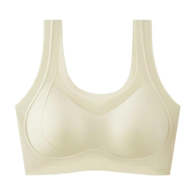 二三二三 中老年柔软舒适大码内衣纯色透气吸汗聚拢防下垂收副乳胸罩日常通勤呼吸感美背简约时尚百搭无钢圈文胸 女款