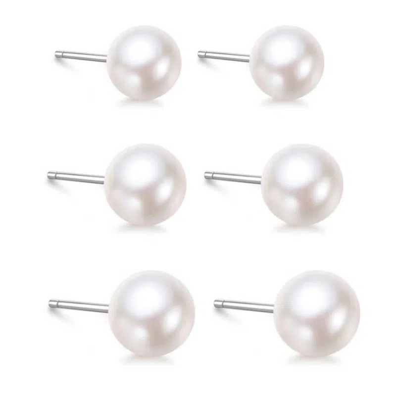 珍珠耳饰套装 千桐 韩版气质简约百搭高级感 塑料 耳钉 男女同款情侣款