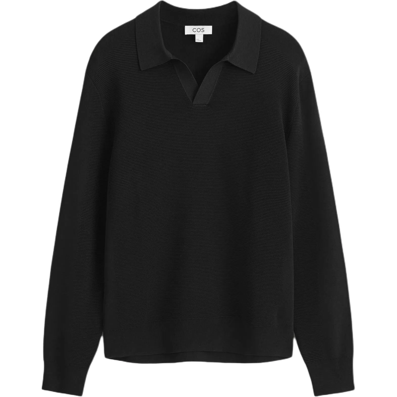 COS Textured Polo Knit Long Sleeve