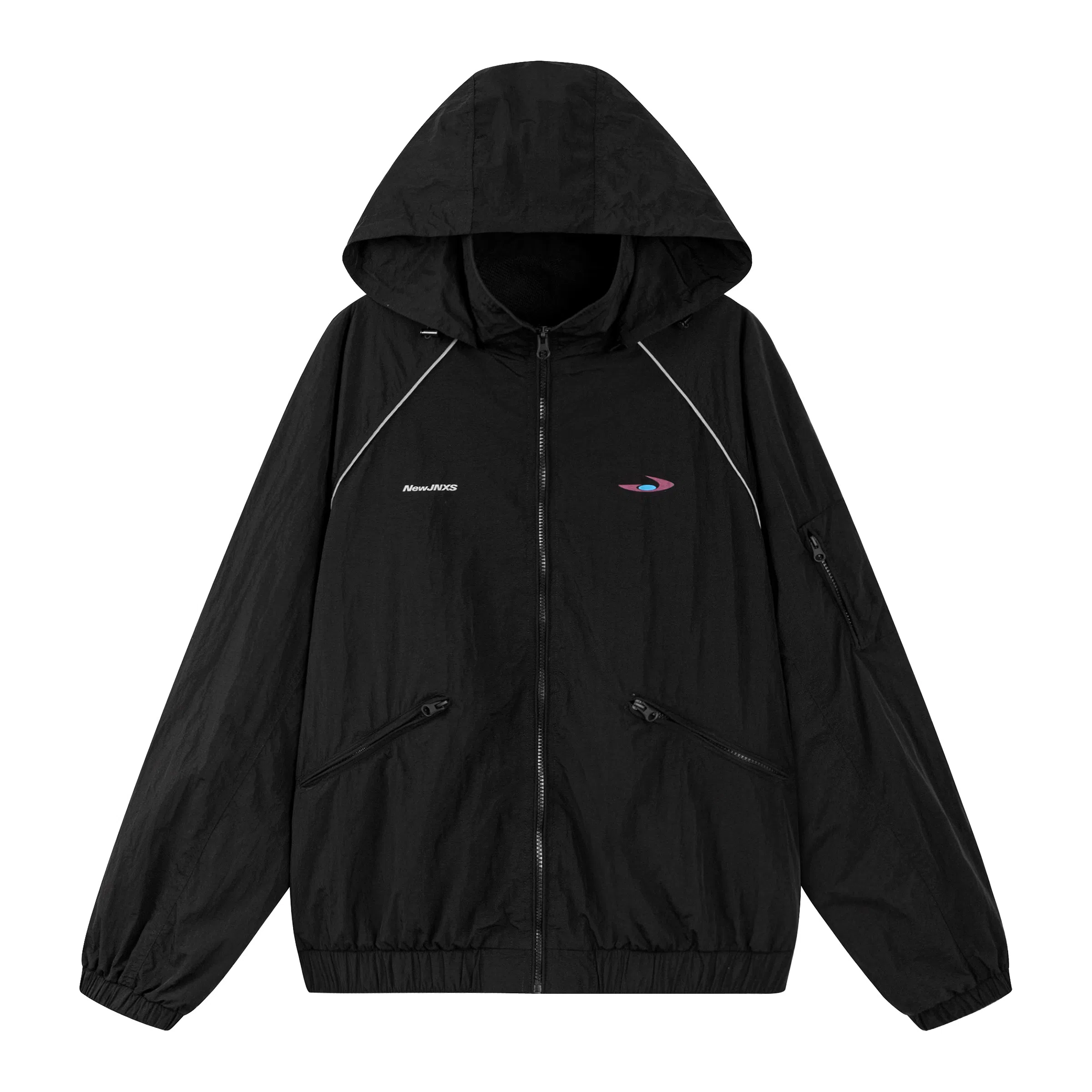 Mr. Jiangnan Line Stitch Detachable Hood Jacket