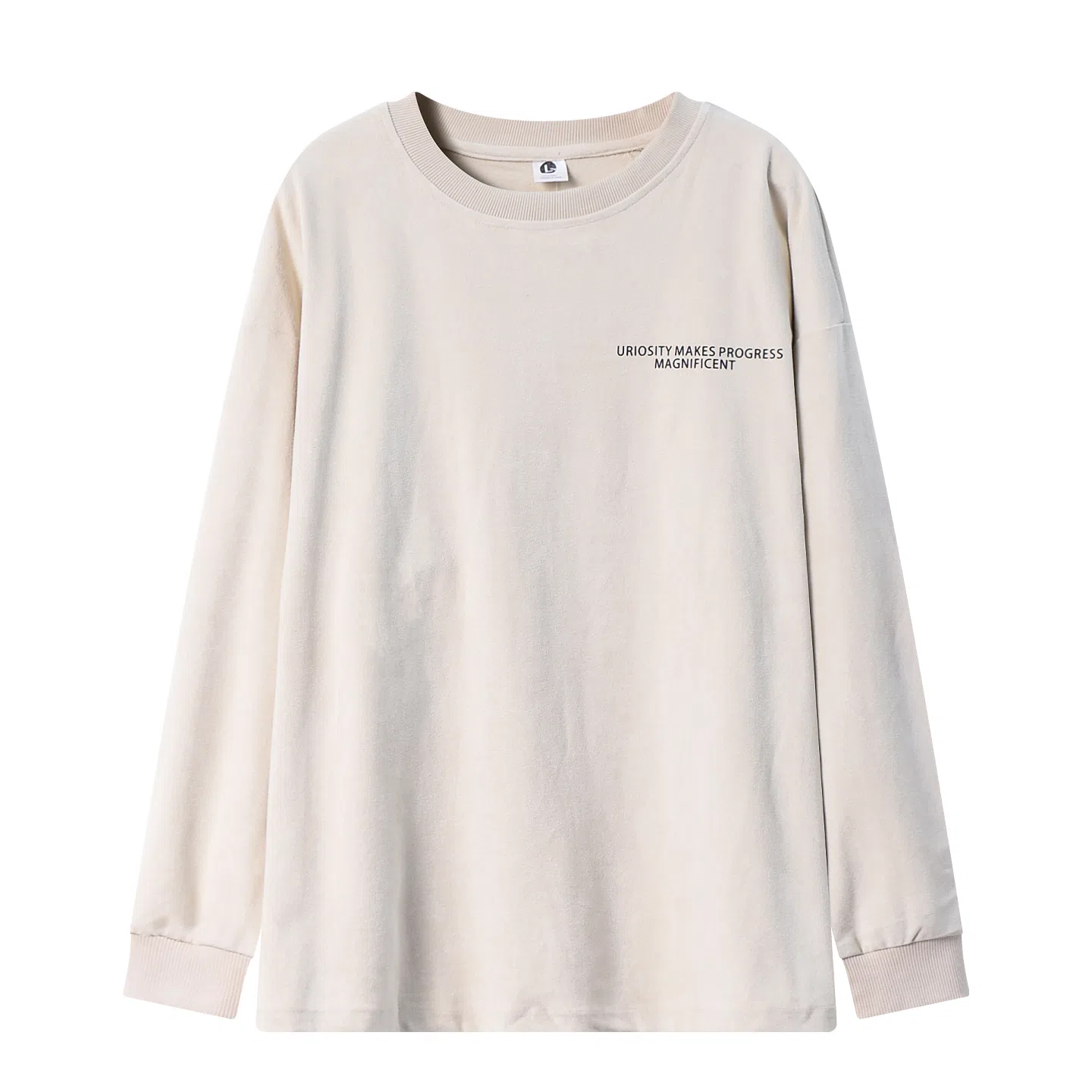 乱步 字母刺绣美式圆领卫衣 男女同款