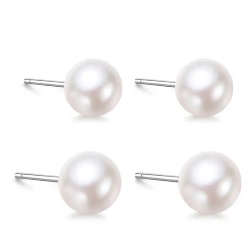 珍珠耳饰套装 千桐 韩版气质简约百搭高级感 塑料 耳钉 男女同款情侣款