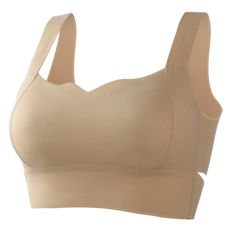 二三二三 无痕隐形亲肤宽肩带运动健身内衣柔软抑菌舒适呼吸感胸罩聚拢防下垂收副乳美背纯欲时尚无钢圈文胸 女款