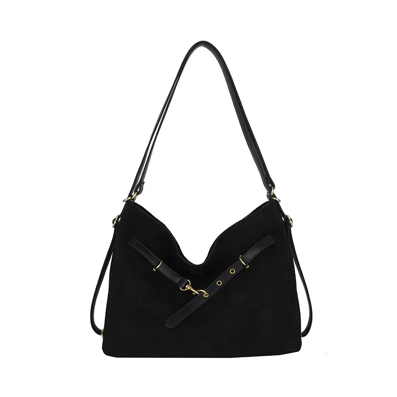 度森袋鼠 时尚复古高级感大容量托特包上班通勤 鹿皮绒 单肩包 常规 女款 多色