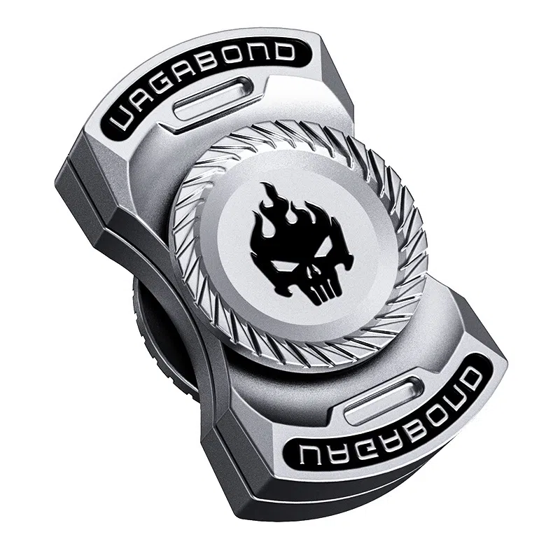 一点潮玩 按压金属旋转发光手指 解压玩具 指尖陀螺