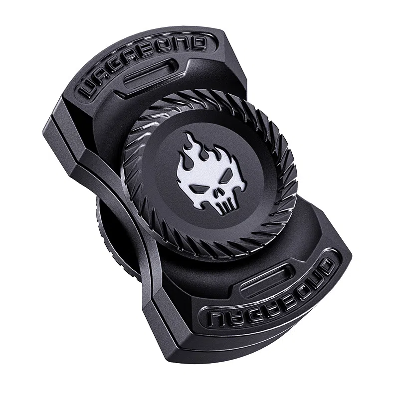 一点潮玩 按压金属旋转发光手指 解压玩具 指尖陀螺