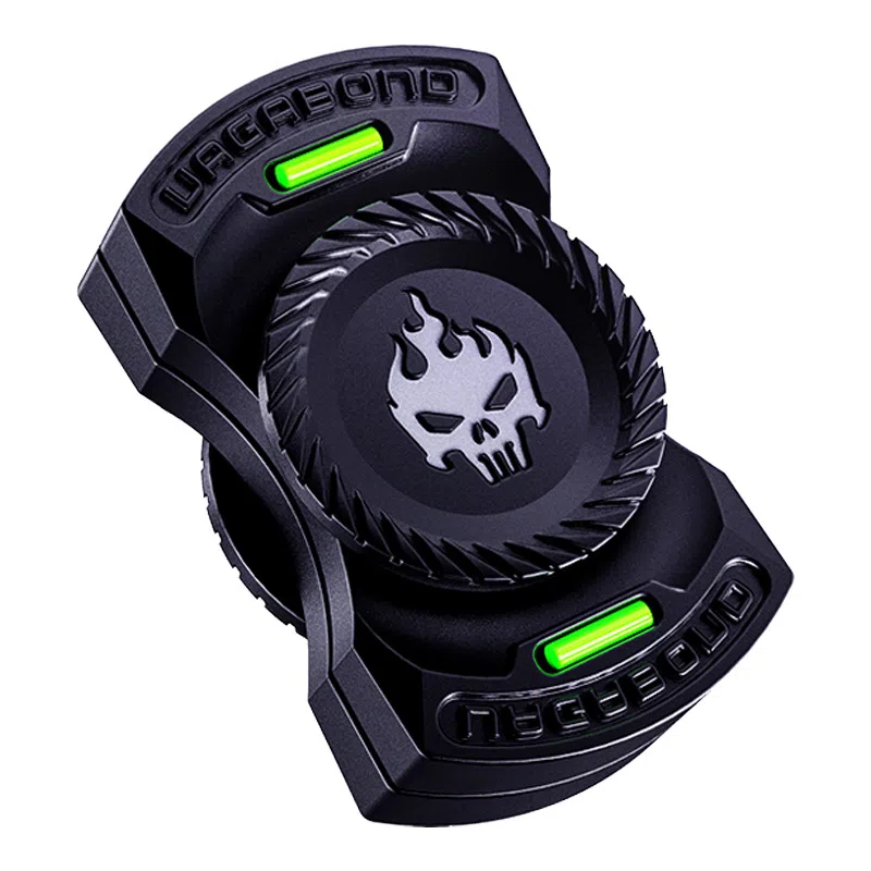 一点潮玩 按压金属旋转发光手指 解压玩具 指尖陀螺