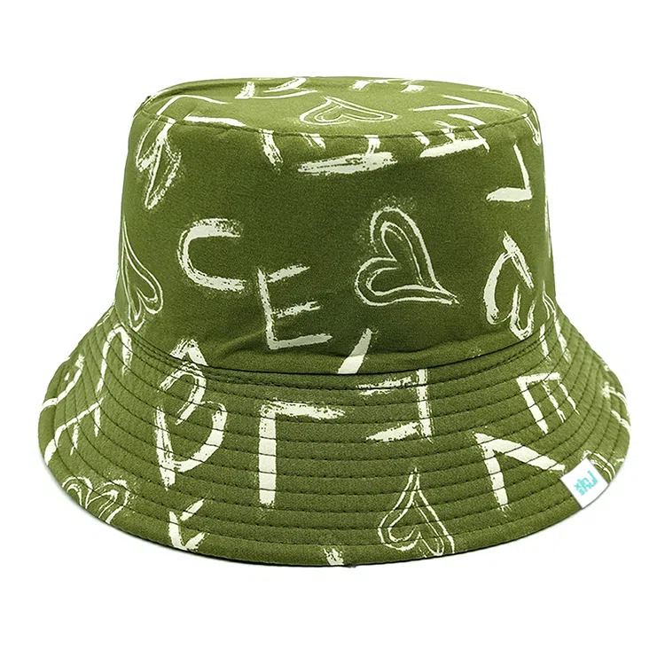 心水好物 字母印花涂鸦潮人小众设计轻奢感高顶显脸小街头潮流 棉  渔夫帽 男女同款情侣款
