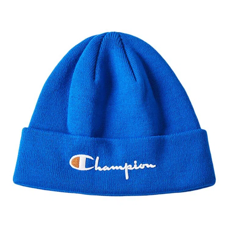 Champion Embroidered Script Logo Beanie Red