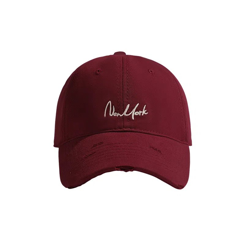 稻草人 韩版百搭简约刺绣字母棒球帽 大头围显脸小时尚潮流 棉 鸭舌帽 男女同款情侣款