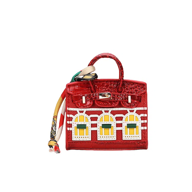 玄唐 时尚迷你房子包汽车钥匙包小窗包包挂饰口红包耳机包箱包小 皮革 挂件 男女同款情侣款