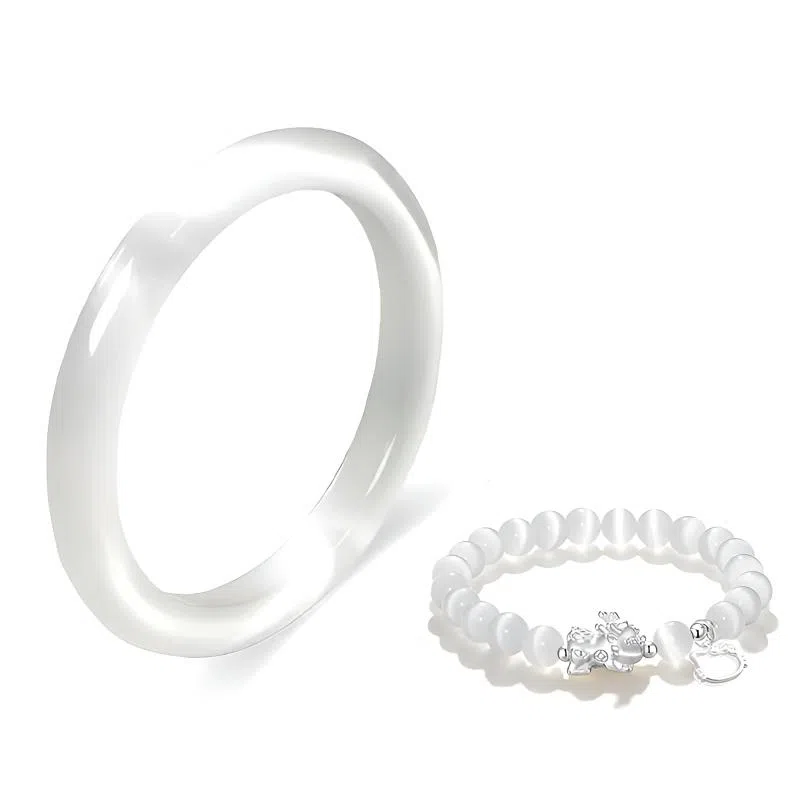 【S999纯银吸金招财猫】 琉堇 猫咪新中式萌趣创意优雅气质小众设计高级感精致甜美素圈贵妃镯#好运 琉璃 女友七夕限定周年礼盒 女款