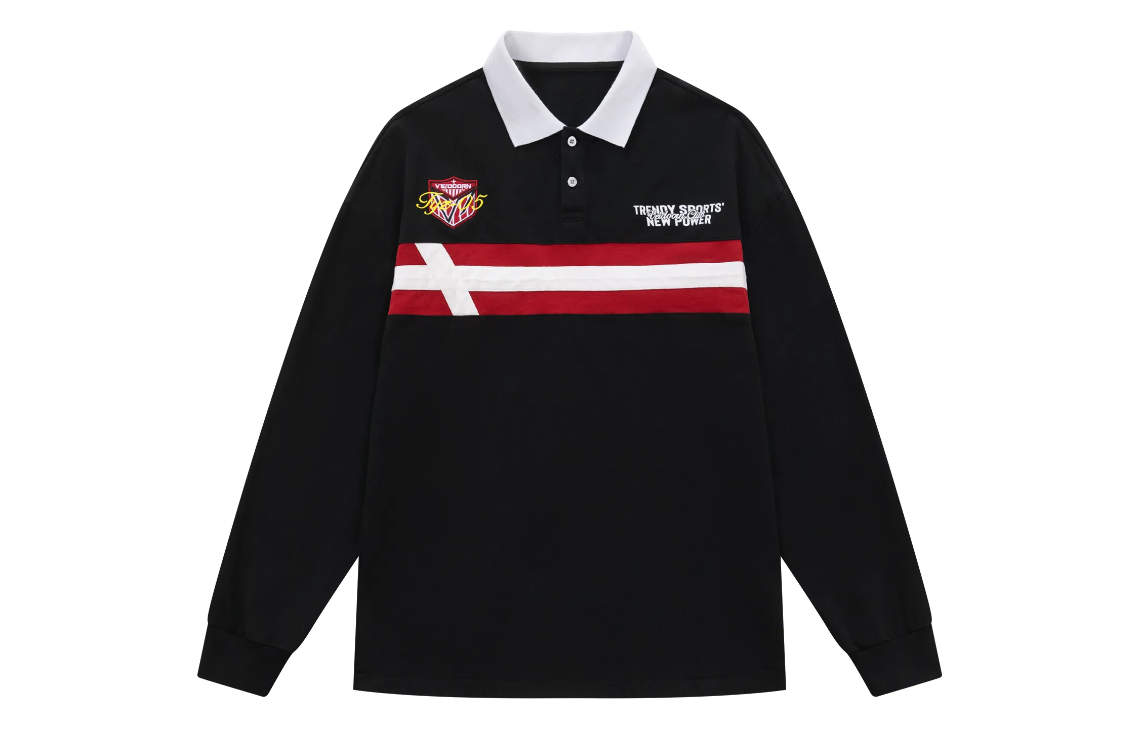 VEIDOORN Retro Stripe Polo Shirt