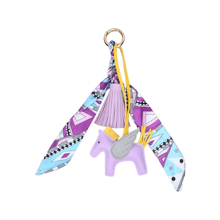 玄唐 高级小飞马流苏穗子小马包包挂饰车钥匙扣 皮革 挂件 男女同款情侣款