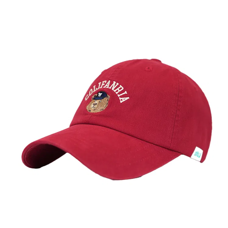 心水好物 美式刺绣小熊棒球帽显脸小百搭户外防晒遮阳帽 棉  鸭舌帽 男女同款情侣款