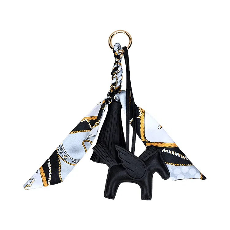 玄唐 高级小飞马流苏穗子小马包包挂饰车钥匙扣 皮革 挂件 男女同款情侣款