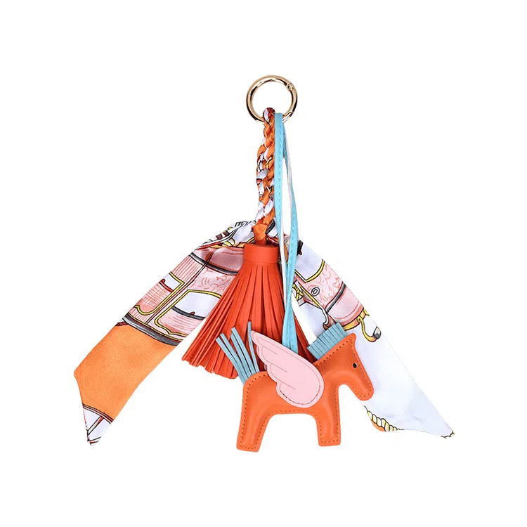 玄唐 高级小飞马流苏穗子小马包包挂饰车钥匙扣 皮革 挂件 男女同款情侣款