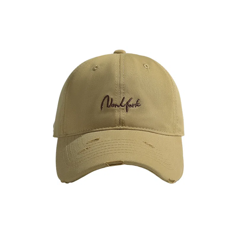 稻草人 韩版百搭简约刺绣字母棒球帽 大头围显脸小时尚潮流 棉 鸭舌帽 男女同款情侣款