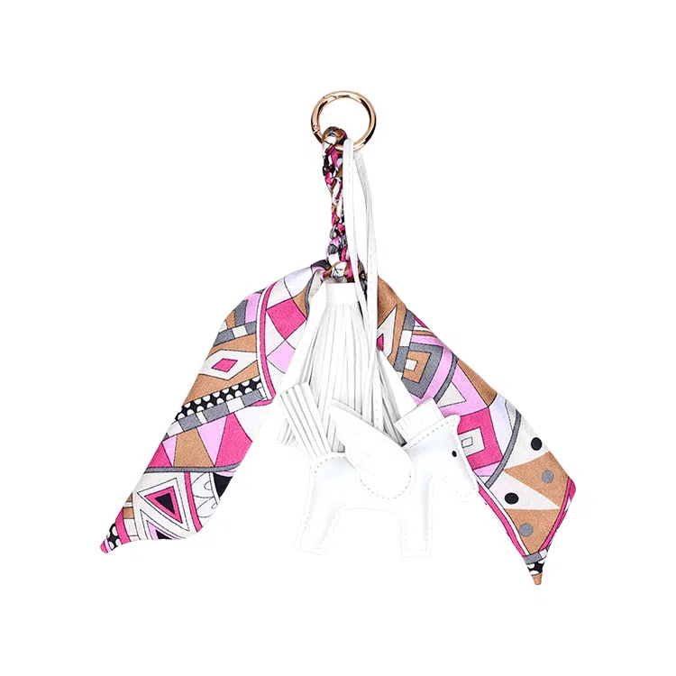 玄唐 高级小飞马流苏穗子小马包包挂饰车钥匙扣 皮革 挂件 男女同款情侣款