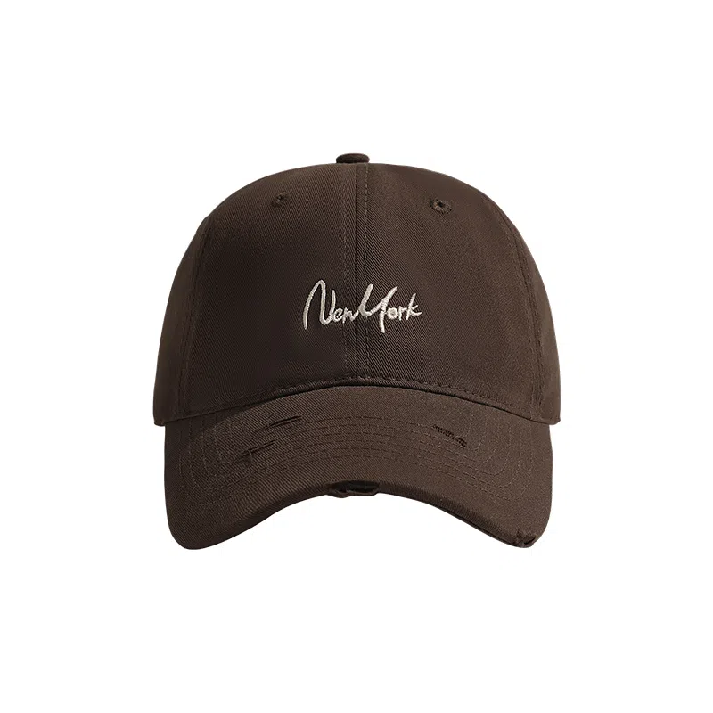 稻草人 韩版百搭简约刺绣字母棒球帽 大头围显脸小时尚潮流 棉 鸭舌帽 男女同款情侣款