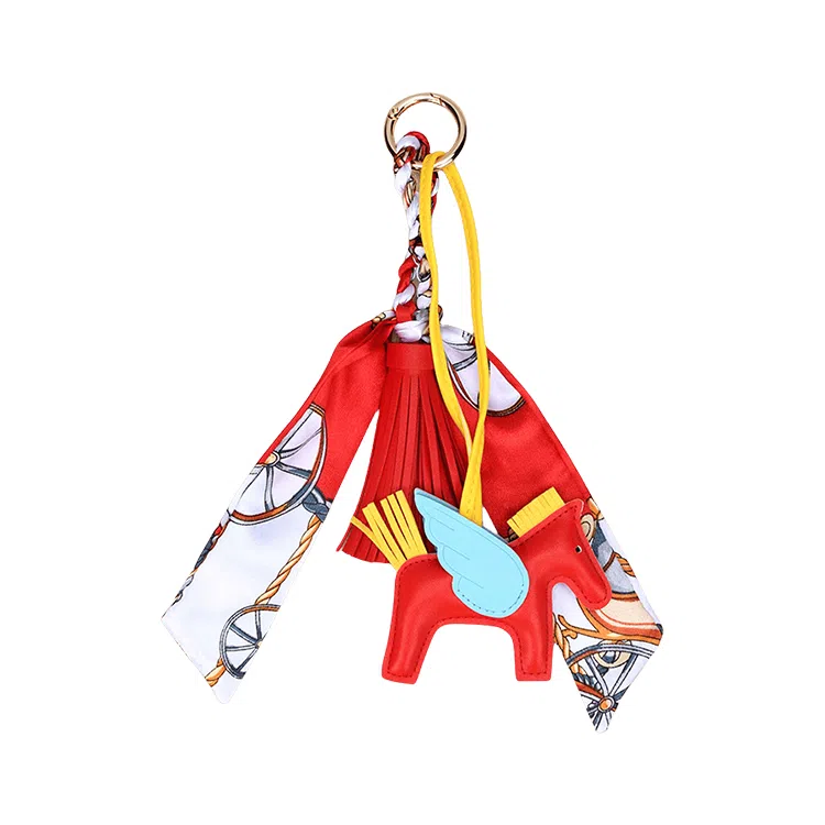 玄唐 高级小飞马流苏穗子小马包包挂饰车钥匙扣 皮革 挂件 男女同款情侣款