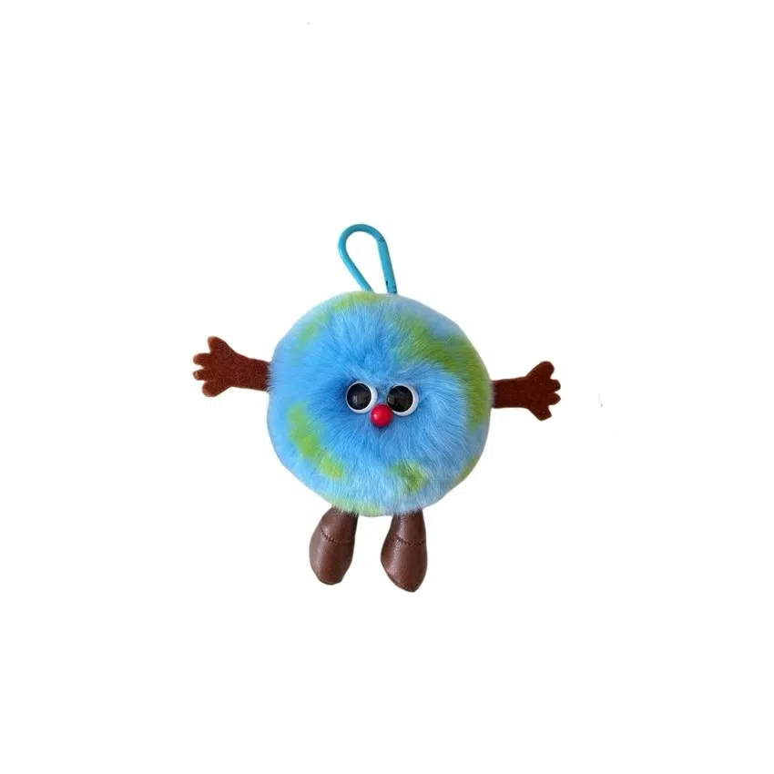 尚先生 小地球卡通可爱 毛绒 挂件 男女同款情侣款