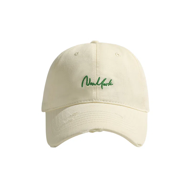 稻草人 韩版百搭简约刺绣字母棒球帽 大头围显脸小时尚潮流 棉 鸭舌帽 男女同款情侣款