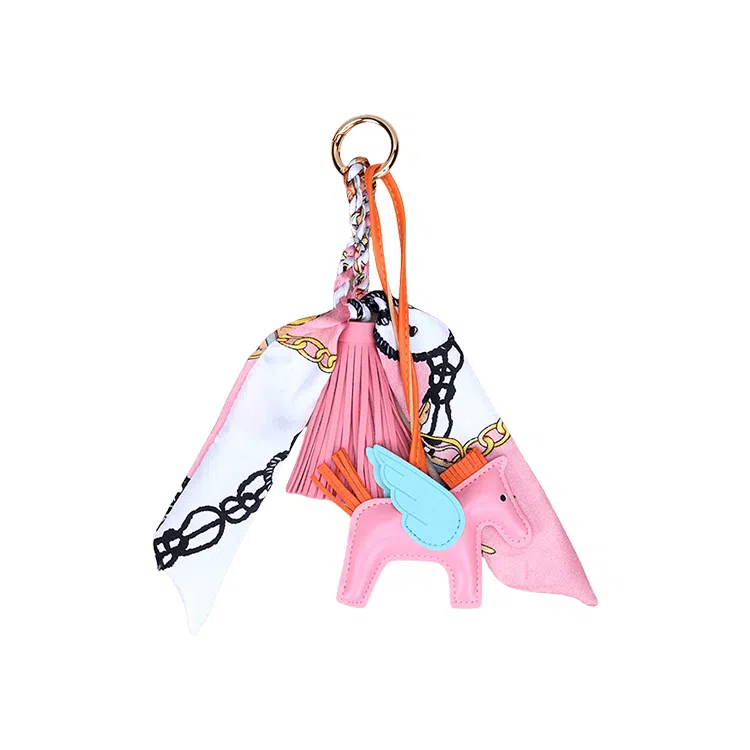玄唐 高级小飞马流苏穗子小马包包挂饰车钥匙扣 皮革 挂件 男女同款情侣款