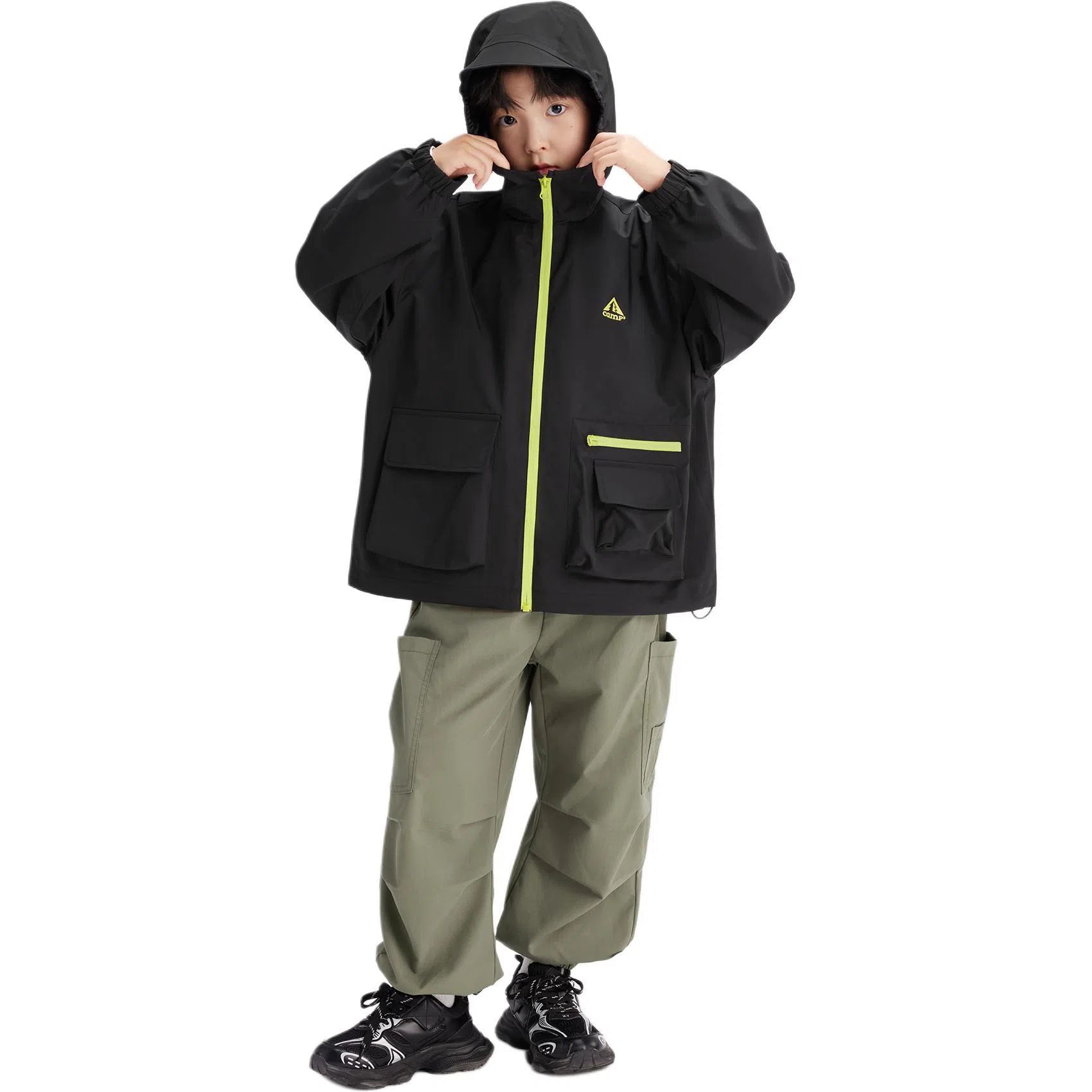 左西 时尚舒适亲肤松紧腰工装裤 儿童款