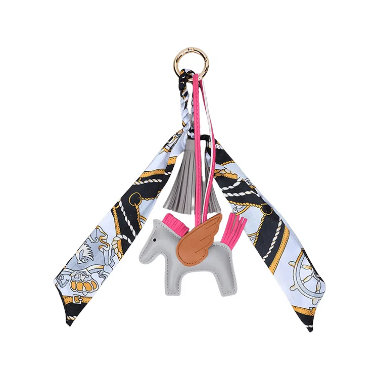 玄唐 高级小飞马流苏穗子小马包包挂饰车钥匙扣 皮革 挂件 男女同款情侣款