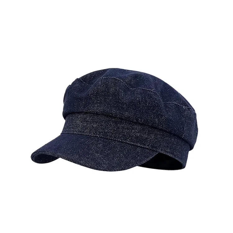 心水好物 日系简约牛仔画家帽显脸小户外防晒八角帽 棉 贝雷帽 男女同款情侣款