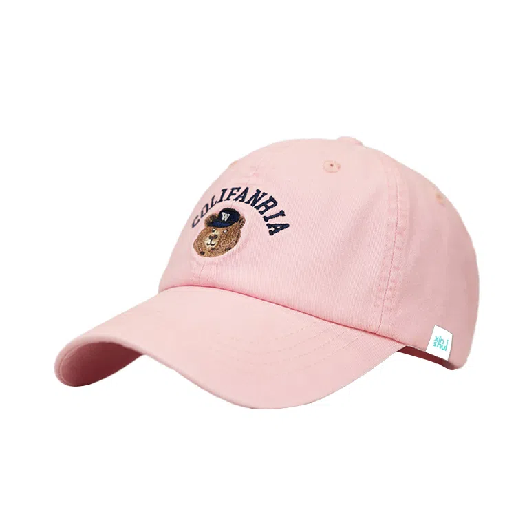 心水好物 美式刺绣小熊棒球帽显脸小百搭户外防晒遮阳帽 棉  鸭舌帽 男女同款情侣款