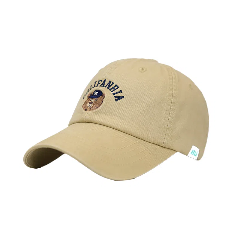 心水好物 美式刺绣小熊棒球帽显脸小百搭户外防晒遮阳帽 棉  鸭舌帽 男女同款情侣款