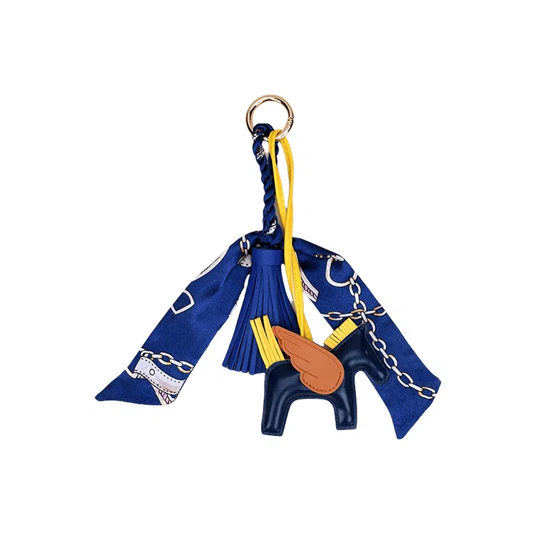 玄唐 高级小飞马流苏穗子小马包包挂饰车钥匙扣 皮革 挂件 男女同款情侣款