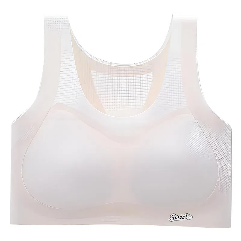 莫代尔 简约纯色少女青春期运动背心舒适透气无痕防下垂内衣日常百搭美背薄款文胸 女款